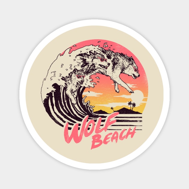 Wolf Beach Magnet by Hillary White Rabbit